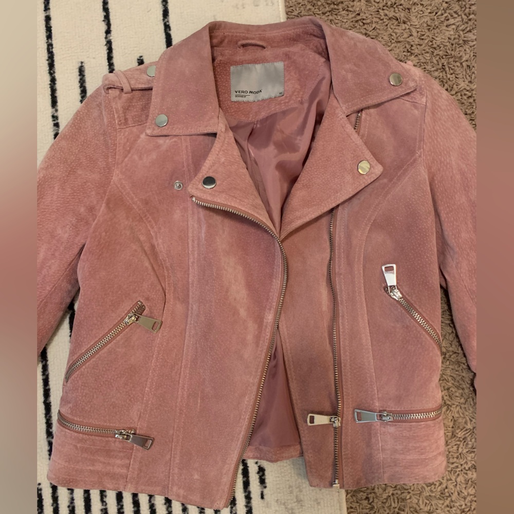 Vero Moda 100% leather moto jacket